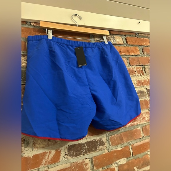 Parke & Ronen Red and Blue Trimmed Swimtrunks Size 36 - Picture 6 of 8